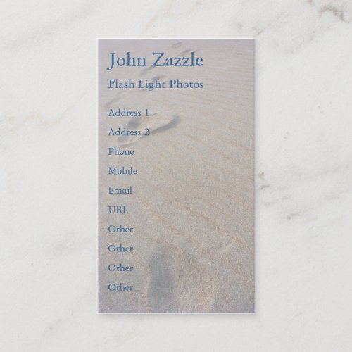 Walking the Beach Business Card Template
