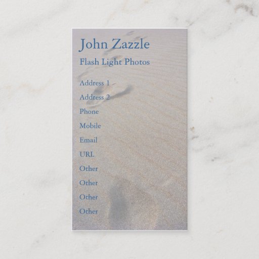 Customizable Walking the Beach Business Card Template
