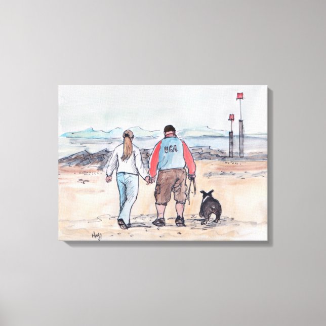 Walking the dog - 04 canvas print (Front)