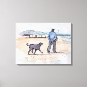 walking the dog - 07 canvas print