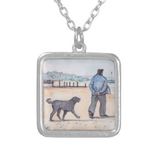 walking the dog - 07 silver plated necklace