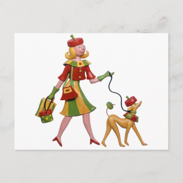 Walking the dog in style! postcard (Front)