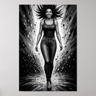 Walking Through Life with Radiant Joy Poster