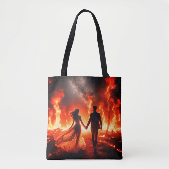Walking Through the Fire on a Reusable Tote Bag (Front)