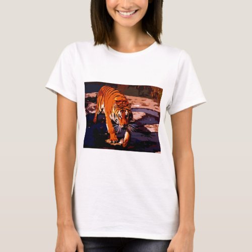 Walking Tiger T_Shirt