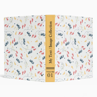 Walking Together: Adventure Footprint Pattern 3 Ring Binder