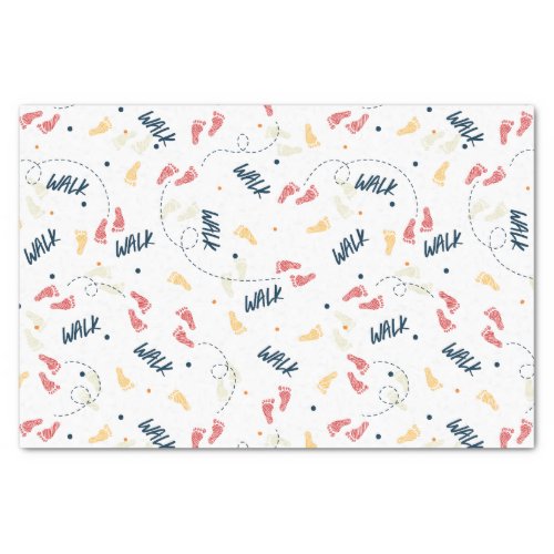 Walking Together Adventure Footprint Pattern Tissue Paper