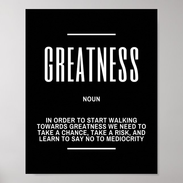 Walking Toward Greatness Inspirational Quote Poster (Front)