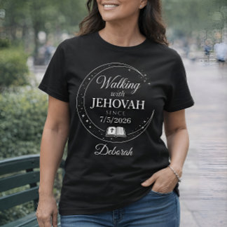 Walking With Jehovah Personalized Baptism T-Shirt