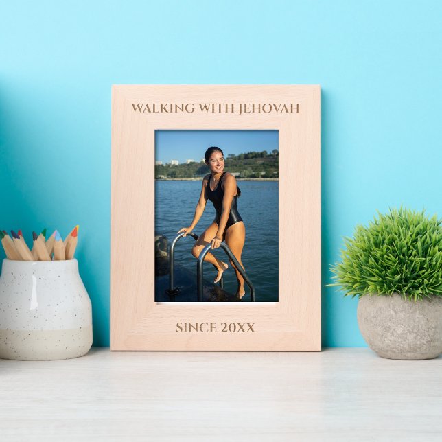 Walking with Jehovah Since 20xx Minimal Engraved Frames (Creator Uploaded)