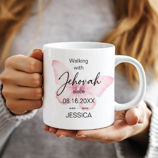 Walking with Jehovah Since Butterfly Baptism Mug