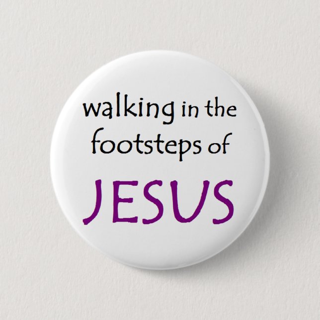 walking with jesus button (Front)