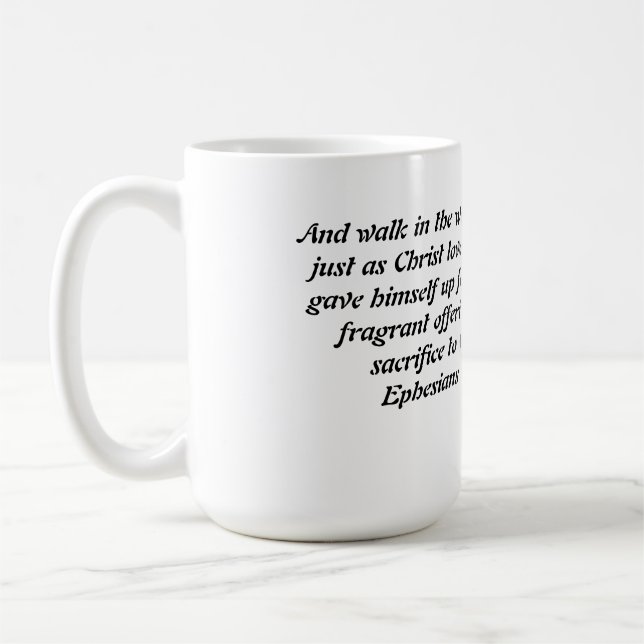 Walking  with jesus coffee mug (Left)