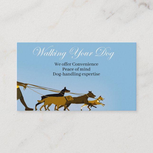 Walking Your Dog Business Card (Front)