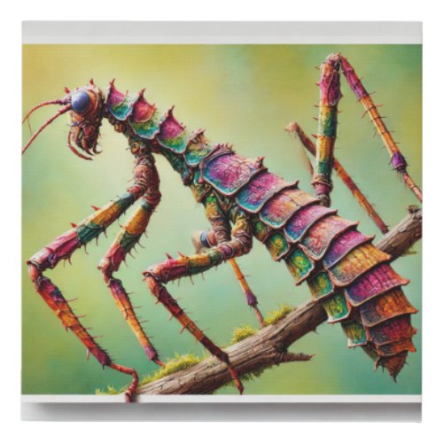 Walkingstick Insect 070724IREF125 _ Watercolor Faux Canvas Print