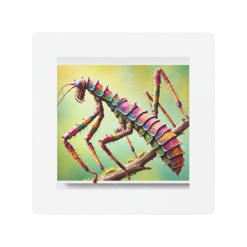 Walkingstick Insect 070724IREF125 _ Watercolor Metal Print