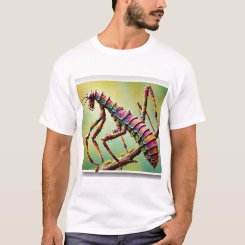 Walkingstick Insect 070724IREF125 _ Watercolor T_Shirt