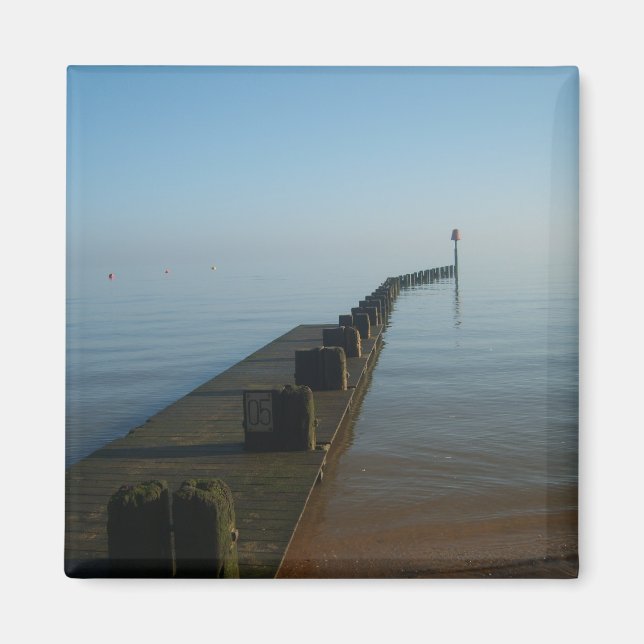 Walkway into a misty ocean magnet (Front)