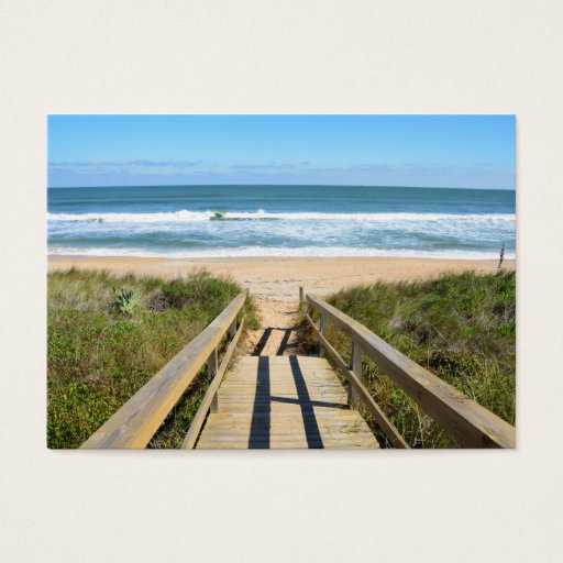 Customizable Walkway to the Beach Business Cards