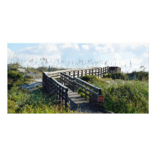 Walkway to the beach photo card