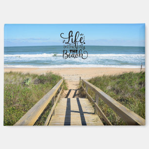 Walkway to the beach postcard magnet