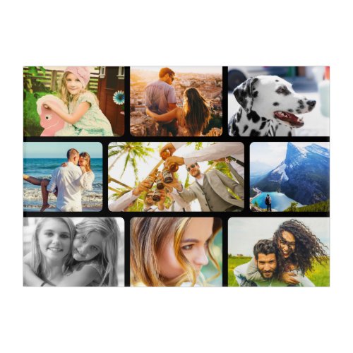 Wall Acrylic Print Your 9 Photos Collage