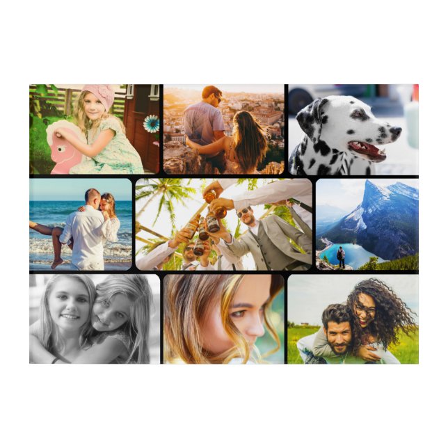 Wall Acrylic Print Your 9 Photos Collage (Front)