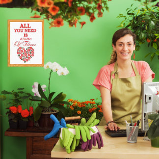 Wall Art All you Need is A Bucket of Flower 