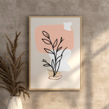 Wall art bohemio abstract flowers Collection