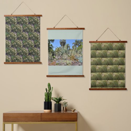 Wall Art Cacti Lovers Set of 3 Topped Tapestries