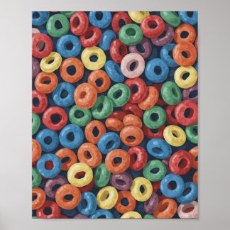Wall art. Colorful breakfast. Poster