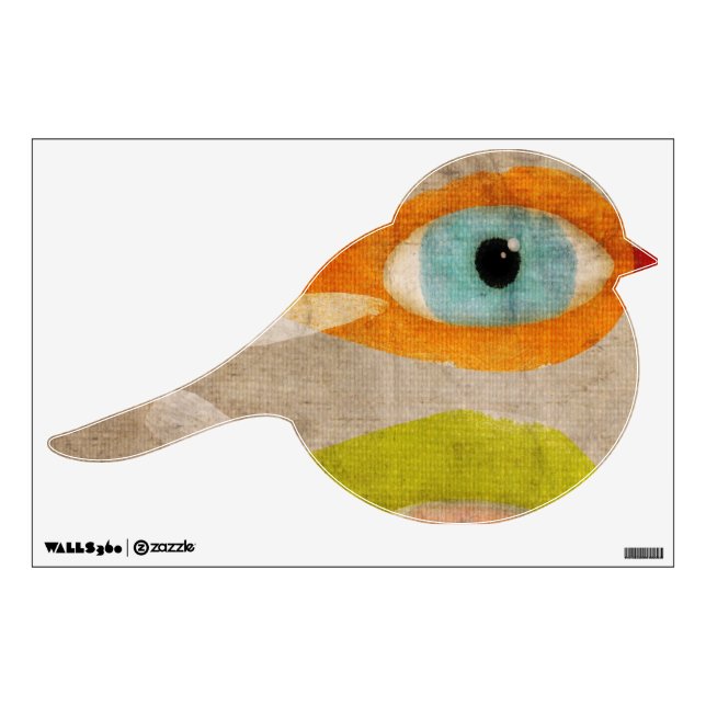 Wall Art Cute Bird Decal (Front)