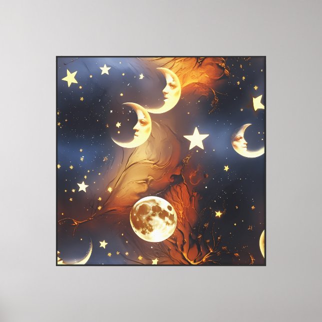 Wall Art – Dreamy Fiery Orange Celestial Canvas Pr (Front)