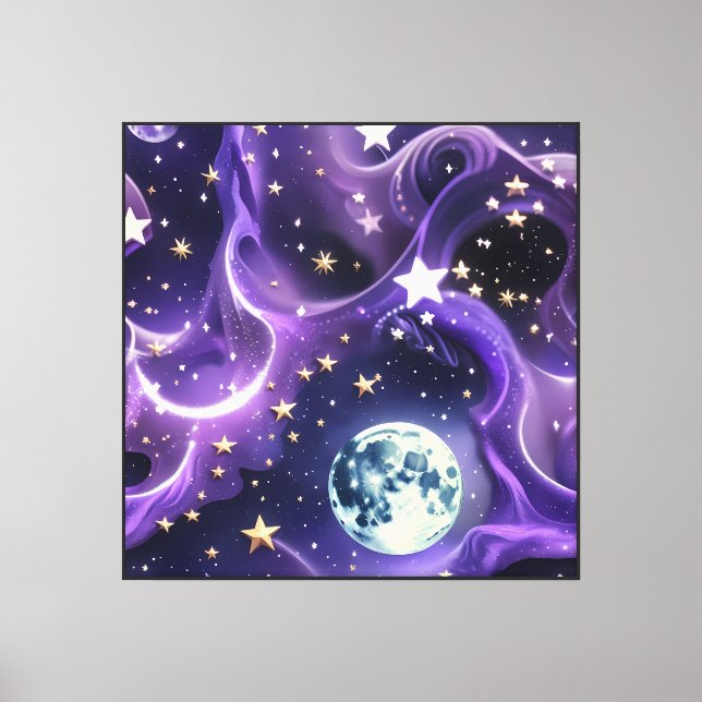 Wall Art – Dreamy Lavender Celestial Canvas Print (Front)