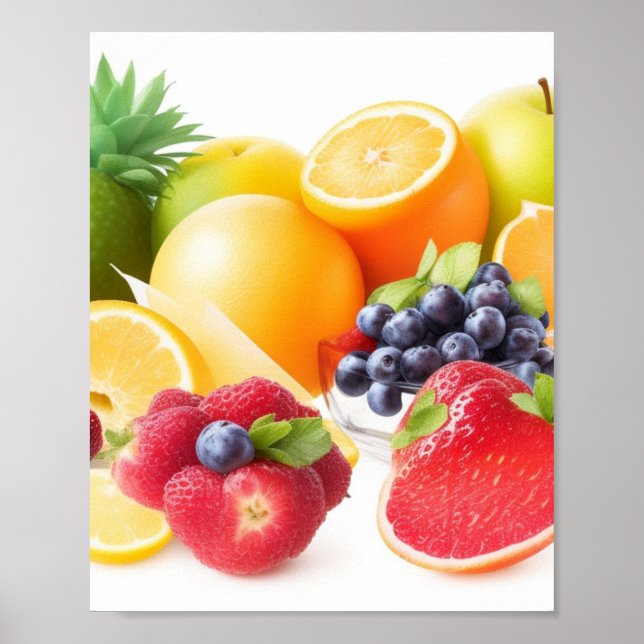 Wall Art exotic fruits poster (Front)
