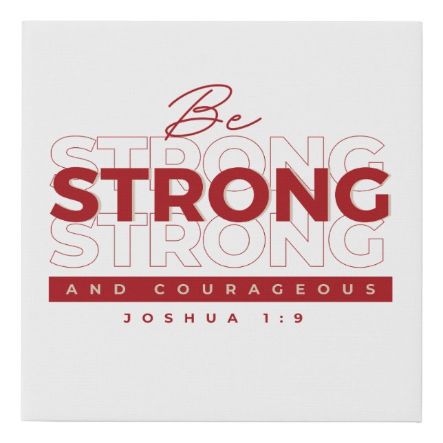 Wall Art Featuring: Bible Verse Joshua 1:9 (Front)