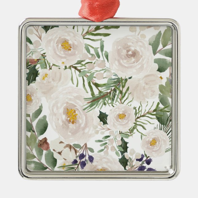 Wall Art Floral Metal Ornament (Front)