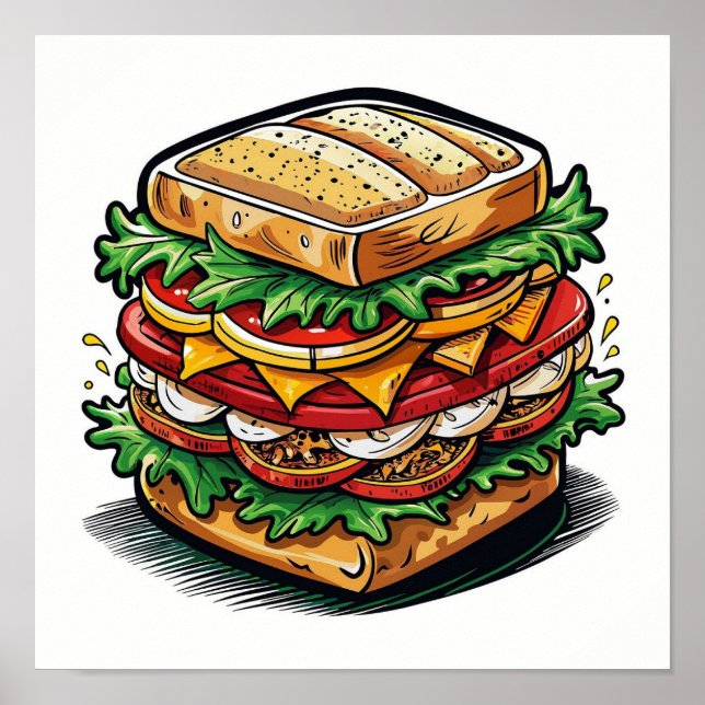 Wall art funny food (Front)