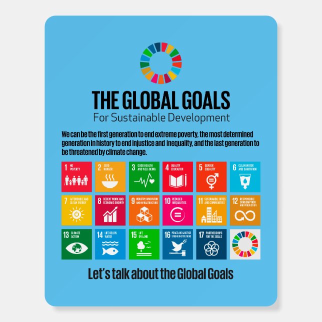 Wall Art. Global Goals Elegant Poster (Front)