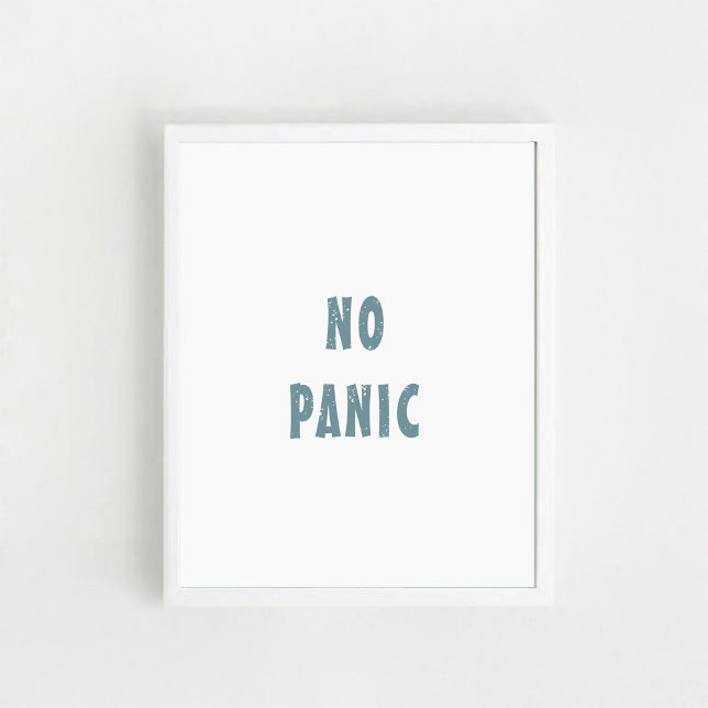 Wall Art. Lettering "No panic" fun Poster (Creator Uploaded)
