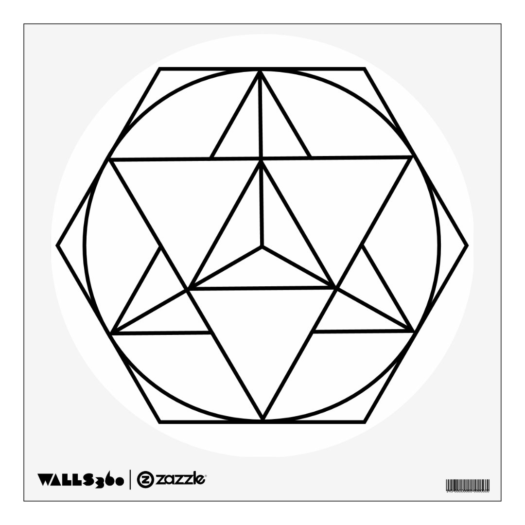Wall Art Metatron's Cube Sacred Geometry Wall Decal Zazzle
