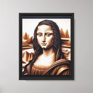 WALL ART Mona Lisa Portrait / Painting Canvas