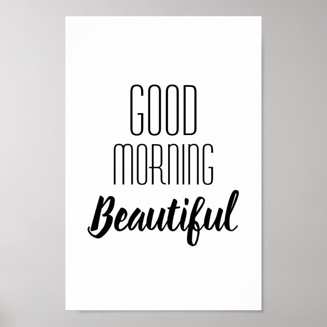 wall art motivational quote - good morning (Front)