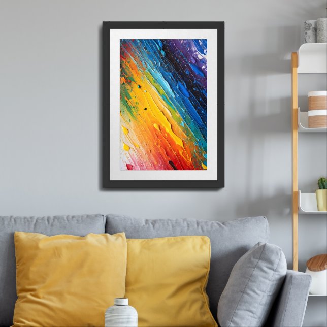 Wall Art of Color Mix Painting  (Living Room 3)