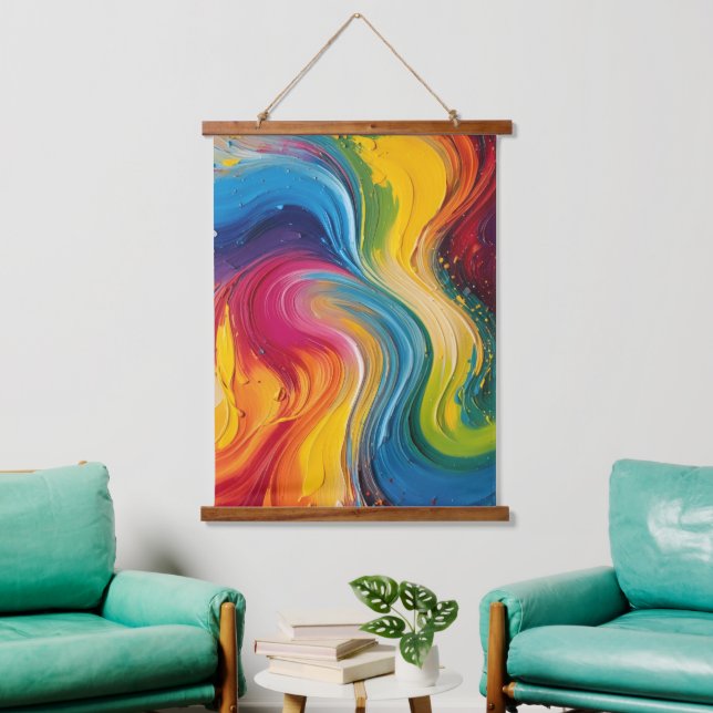 Wall Art of Color Mix Painting  (Living Room)