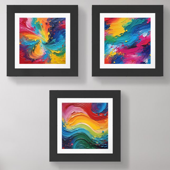 Wall Art of Color Mix Painting Sets (Front)