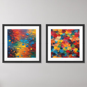 Wall Art of Color Mix Painting Wall Art Sets