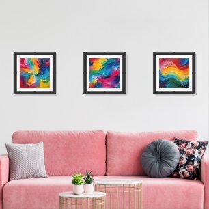 Wall Art of Color Mix Painting Wall Art Sets