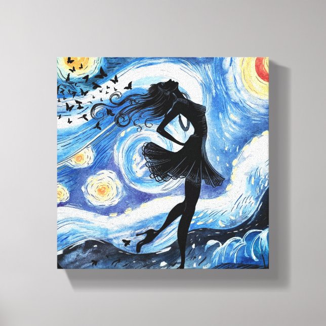 Wall Art Oil Painting Digital Print, Lonely Woman  (Front)