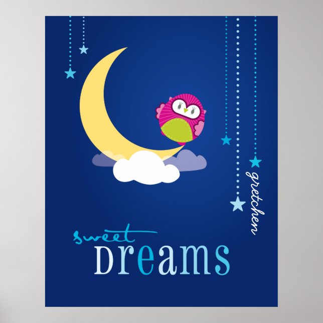WALL ART :: owl - sweet dreams 1 (Front)